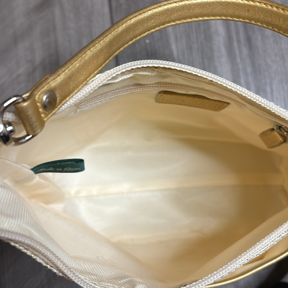 Ralph Lauren Woman Gold shoulder Bag gold and silver with gold strap - Picture 8 of 11